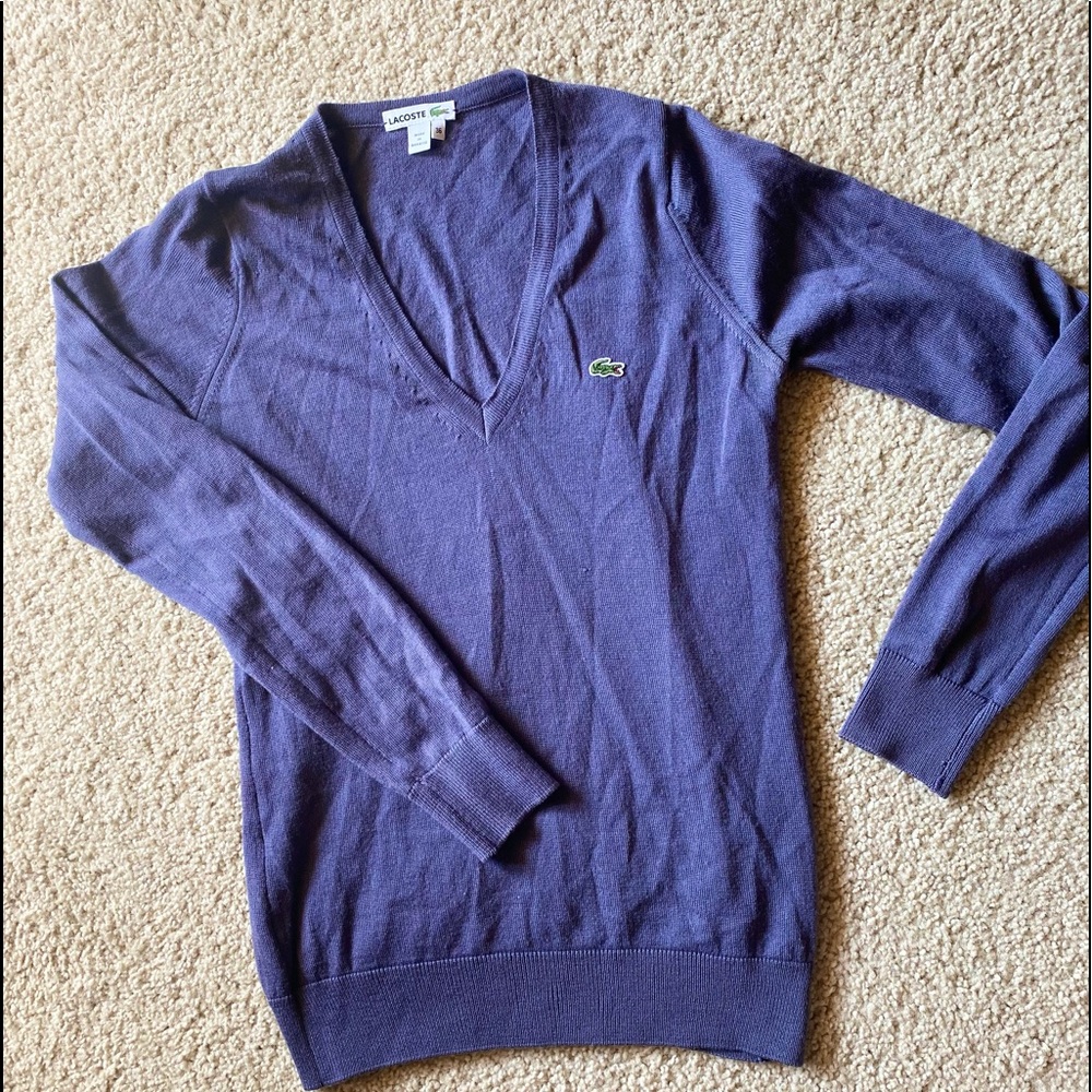 LACOSTE vneck sweater